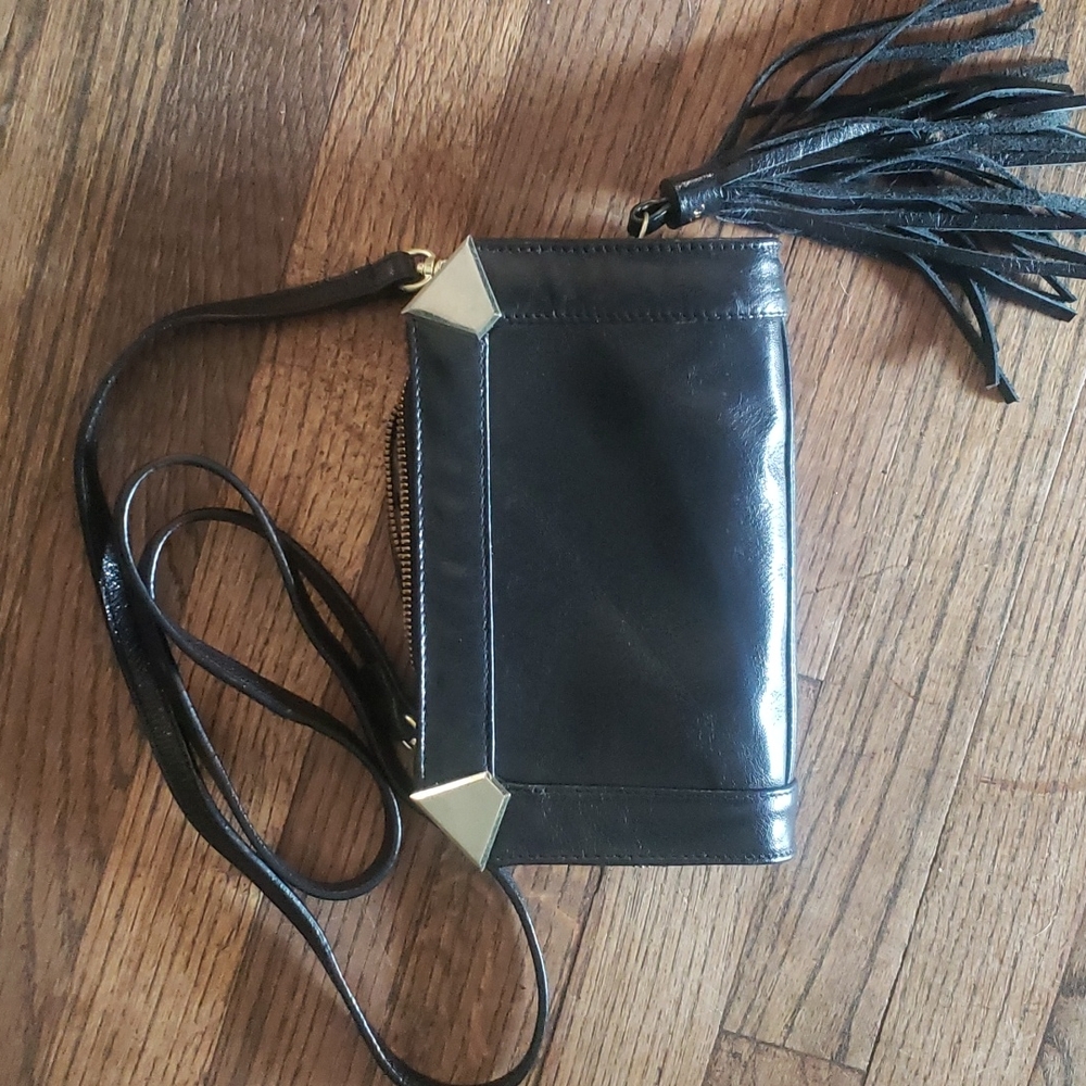 EUC Foley and Corinna crossbody with gold accents